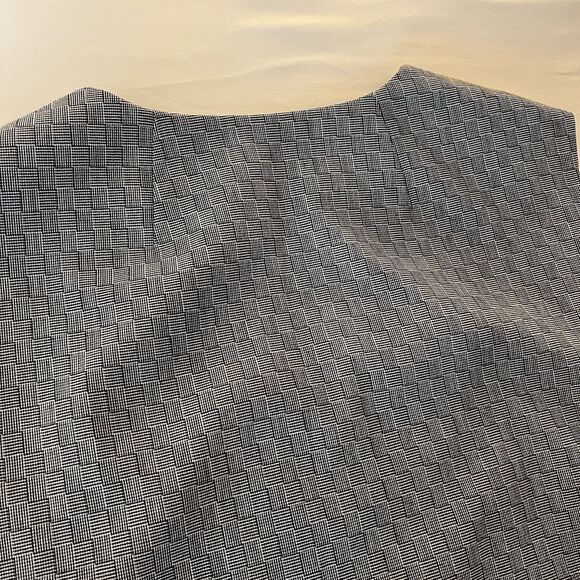 Theory Women’s Optical Wool Split Neck Sleeveless Top Black Ivory Large - Picture 8 of 8